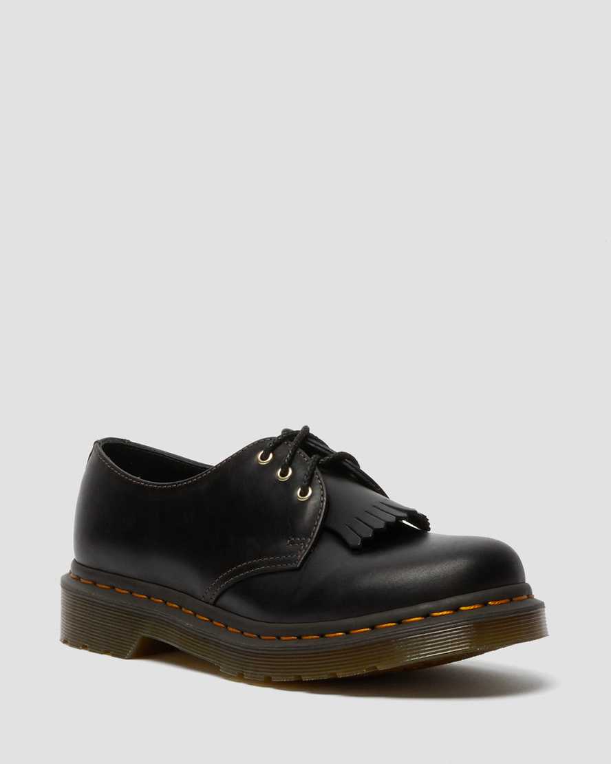 Dr. Martens 1461 Abruzzo Nahka Naisten Juhlakengät - Mustat Kengät [507-KIFOAH]